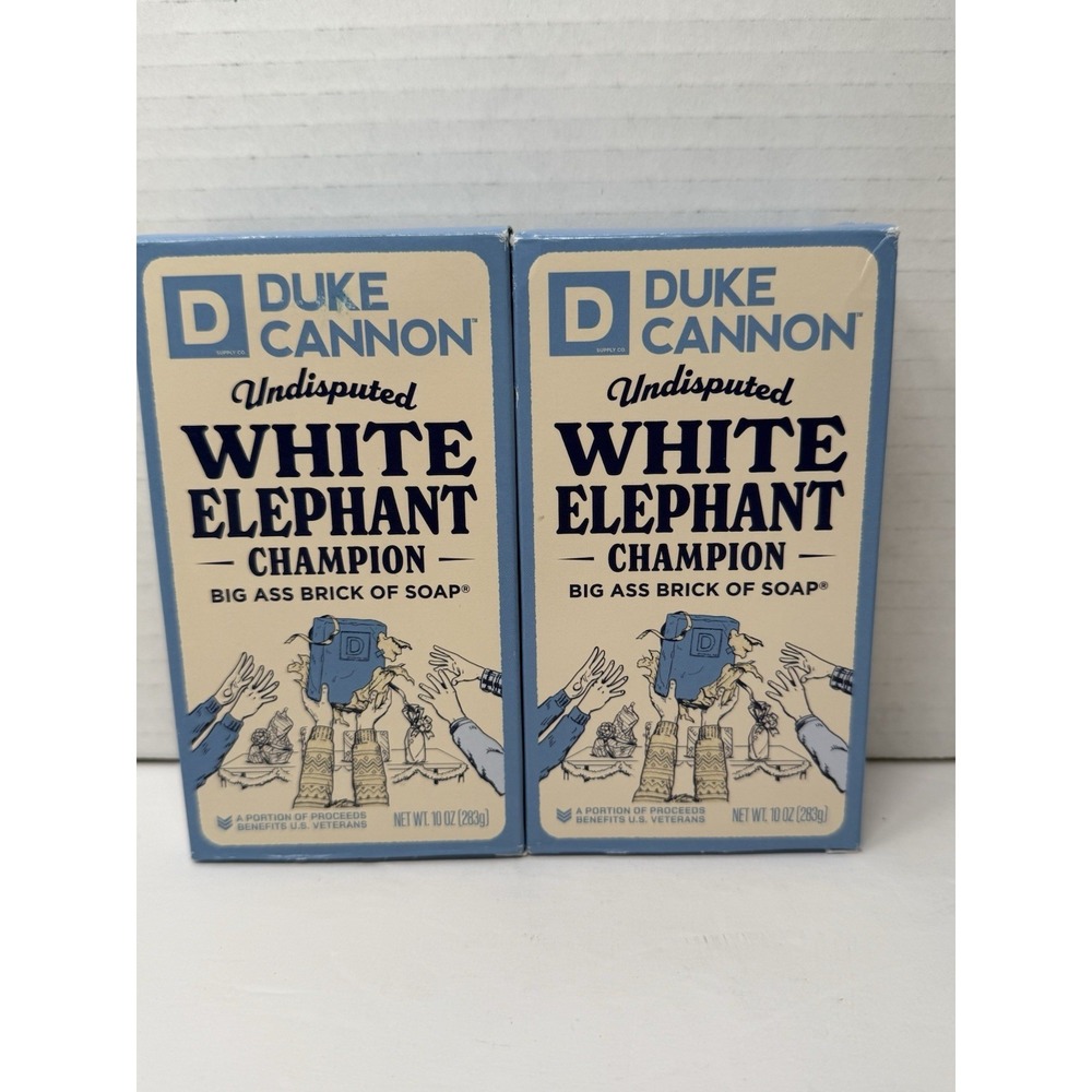 2 Duke Cannon White Elephant Champion Big Ass Brick of Soap 10oz Bar Citrus Musk